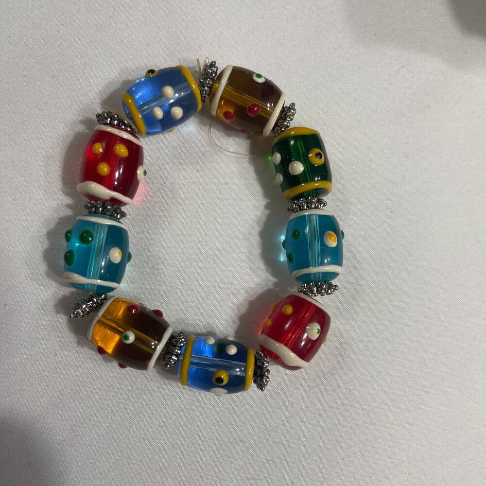 Colorful Large Bead Elastic Bracelet